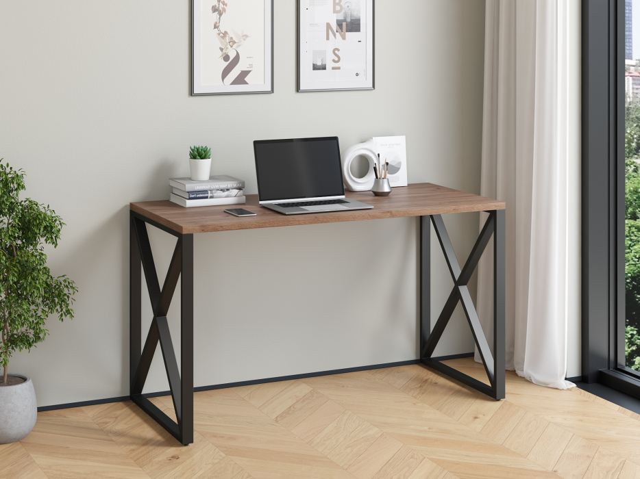 Прямые, Стол письменный Айсберг Лофт 06 Черный