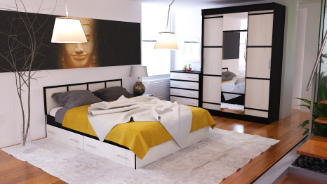 Шкаф-купе трёхдверный Сакура 1500