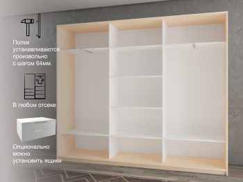 Шкаф-купе 3х дверный Кааппи 3 180х45