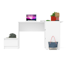 Угловой компьютерный стол Мори МС-16 правый с тумбой ТМП400