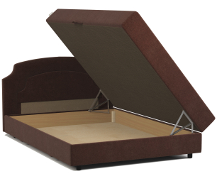 Кровать тахта односпальная с подъемным механизмом и матрасом Шарм 90, велюр