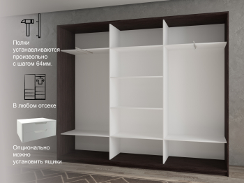 Шкаф-купе 3х дверный Кааппи 2 180х45