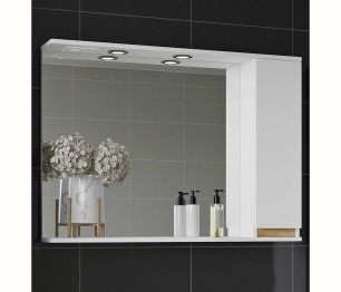 Зеркало-шкаф Francesca Avanti  Венеция Bianco 100 белый правый