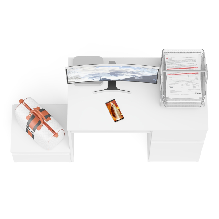 Прямые компьютерные столы, Компьютерный стол МС-1 правый с тумбой Мори