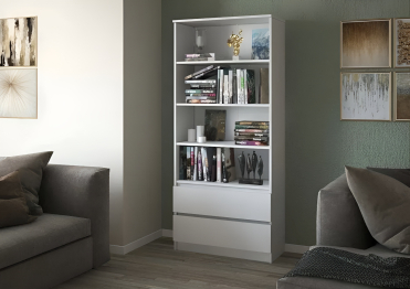 Стеллаж Мальм 2 ящика