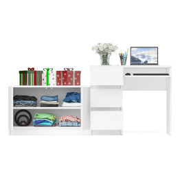 Компьютерный стол три ящика слева с тумбой 900 Мори