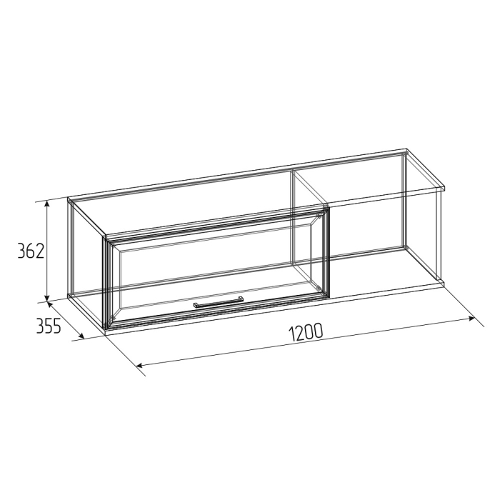 Настенные полки, Шкаф навесной Аурелио 15