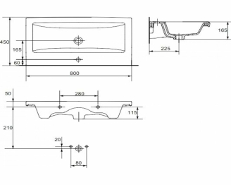 Тумба с раковиной Francesca Avanti  Кубо 80
