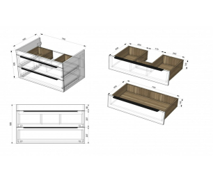 Тумба с раковиной  Francesca Avanti  Венеция Монте 85 подвесная (ум.Дуглас 85)