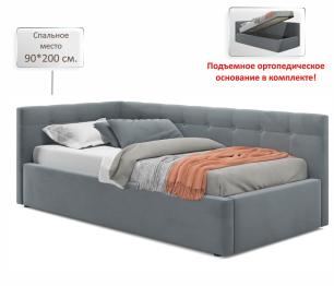 Односпальная кровать-тахта Bonna 900 с подъемным механизмом и матрасом ГОСТ