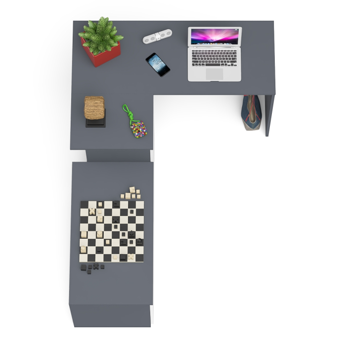 Угловые, Компьютерный угловой стол левое исполнение с широкой тумбой Мори МА-900