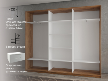 Шкаф-купе 3х дверный Кааппи 3 210х45