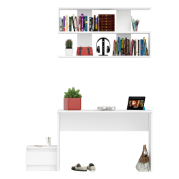 Стол письменный Мори 1200 с тумбочкой и навесной полкой 1200