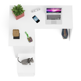 Компьютерный стол угловой Мори МС-16 левый и тумбочка на 400