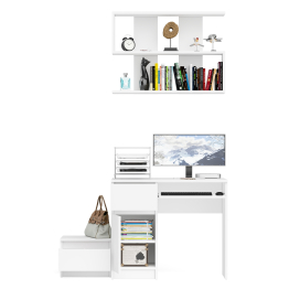 Стол компьютерный Мори МС-1 левый с тумбой и полкой 900