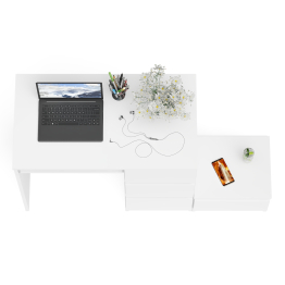 Стол компьютерный Мори МС-6 правое исполнение с тумбочкой 400-1