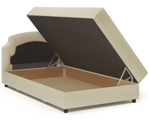 Кровать тахта Шарм 90 с подъемным механизмом, рогожка/экокожа