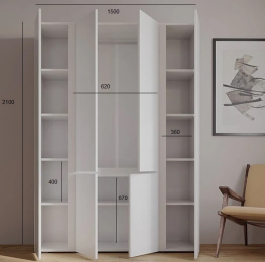 Шкаф распашной Сура 2 -1500