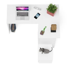 Угловой компьютерный стол Мори МС-16 правый с тумбой ТМП400