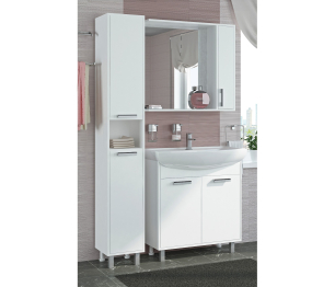 Тумба с раковиной   Francesca Avanti Eco 80 белый (2 дв. ум. Балтика 80)