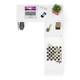 Тумба широкая Мори 900 и угловой стол компьютерный Мори правый