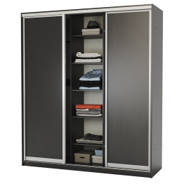 Шкаф-купе 3-х дв. Премиум с полками и со штангами 240х60х220