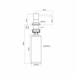 Дозатор для жидкого моющего средства ML-D01,объем 330 мл