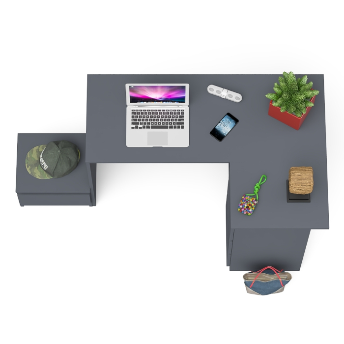 Угловые, Угловой компьютерный стол Мори МС-16 правый с тумбой ТМП400