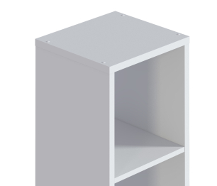 Стеллаж Кито СБ-3240 с ящиками Белый