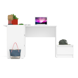 Компьютерный стол угловой Мори МС-16 левый и тумбочка на 400