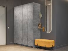 Шкафы распашные, Распашной шкаф Локер 800+800 с ящиками и полками слева