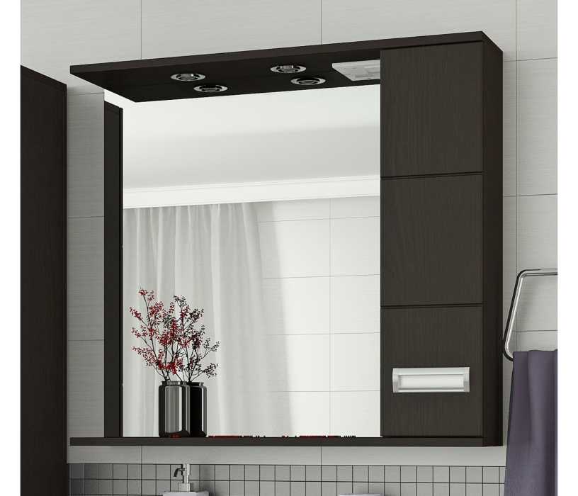 Зеркала, Зеркало-шкаф Francesca Avanti  Кубо 80 2С правый