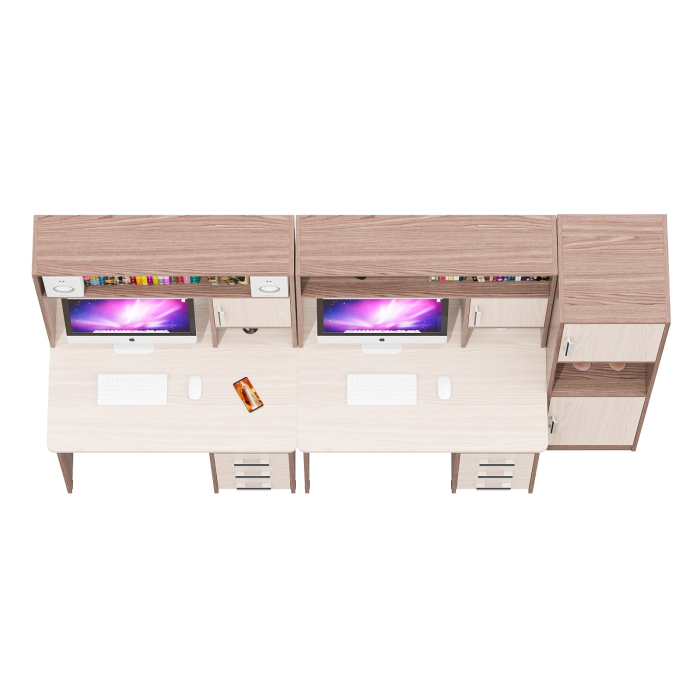 Домашние кабинеты, Стенка из компьютерных столов для двоих человек СК-9