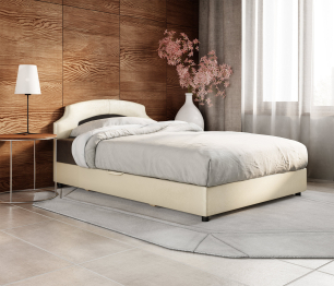 Кровать тахта Шарм 90 с подъемным механизмом, рогожка/экокожа