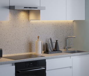 Кухонный гарнитур Леон прямой 210 см, белый