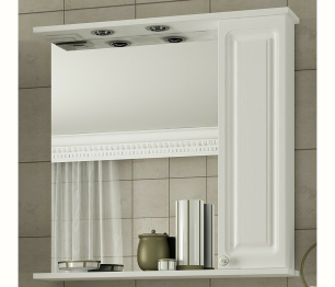 Шкаф-зеркало Francesca Avanti Империя 75 белый правый