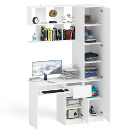 Пенал Мори однодверный на 400.1 с компьютерным столом Мори МС-1 правый и полкой 900