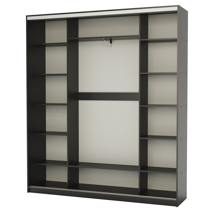 Шкафы-купе, Шкаф-купе 3-х дв. Премиум комбинированный 220х45х220