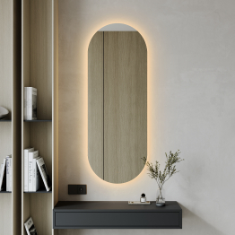 Зеркало с тёплой подсветкой GENGLASS NOLVIS NF LED M, с проводом 50х135 см