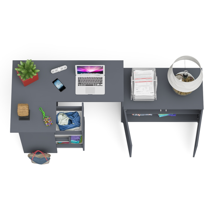 Угловые, Компьютерный угловой стол левое исполнение с широкой тумбой Мори МА-900