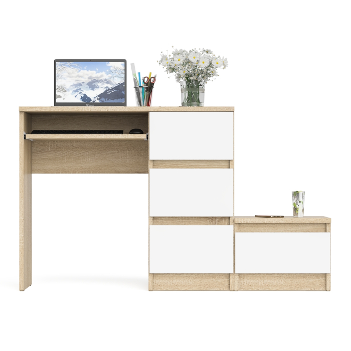 Прямые компьютерные столы, Стол компьютерный Мори МС-6 правое исполнение с тумбочкой 400-1