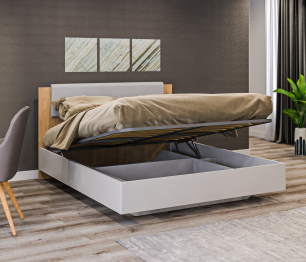 Кровать Милан СБ-3269/1 с подъемным механизмом с матрасом Тропикана-Боннет плюс 1600*2000