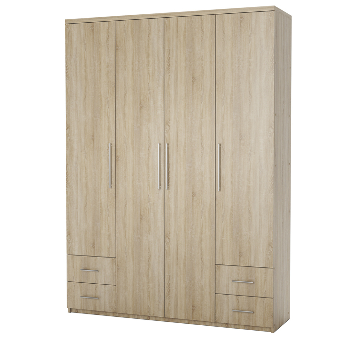 Для одежды, Шкаф четырехдверный Мелодия МКЯ2-43 120х45