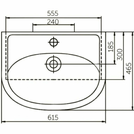 Тумба с раковиной   Francesca Avanti Eco 60 белый (2 дв. ум. Уют 60)
