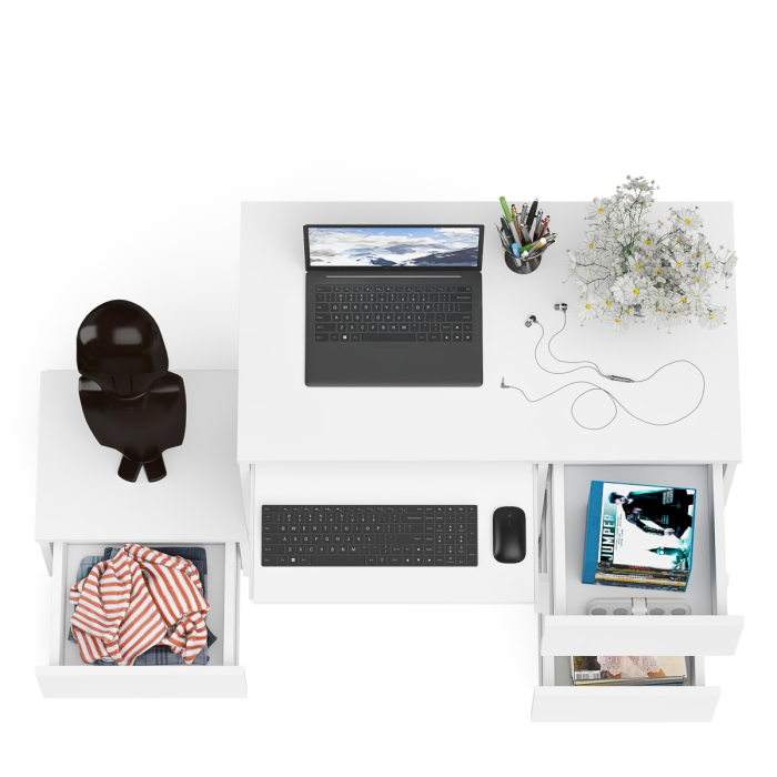 Прямые компьютерные столы, Стол компьютерный Мори МС-6 правое исполнение с тумбочкой 400-1