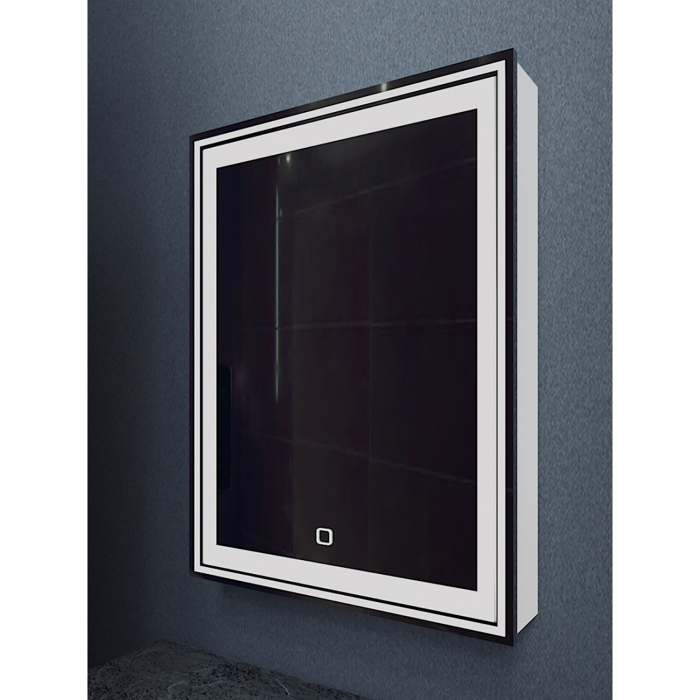 Шкафы с зеркалом, Зеркало шкаф MIXLINE Мелис 600*800 (ШВ) правый,сенсорный выкл, светодиодная подсветка