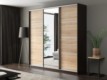 Шкаф-купе Айсберг 240 ВЕНГЕ (сонома/зеркало)