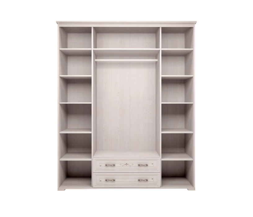 В спальню, Афродита 02 Шкаф для платья и белья 4-х дв (Лиственница Сиби)