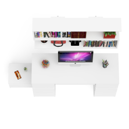 Двухтумбовый стол компьютерный Мори МС-2 с тумбочкой с ящиком и полкой на 1200