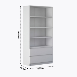 Стеллаж Мальм 2 ящика